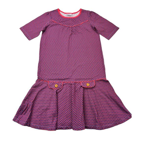 Hanna Andersson Girls 150 US Size 12‎ Short Sleeve Owls Knit Stretch Dress NWT - Picture 1 of 16